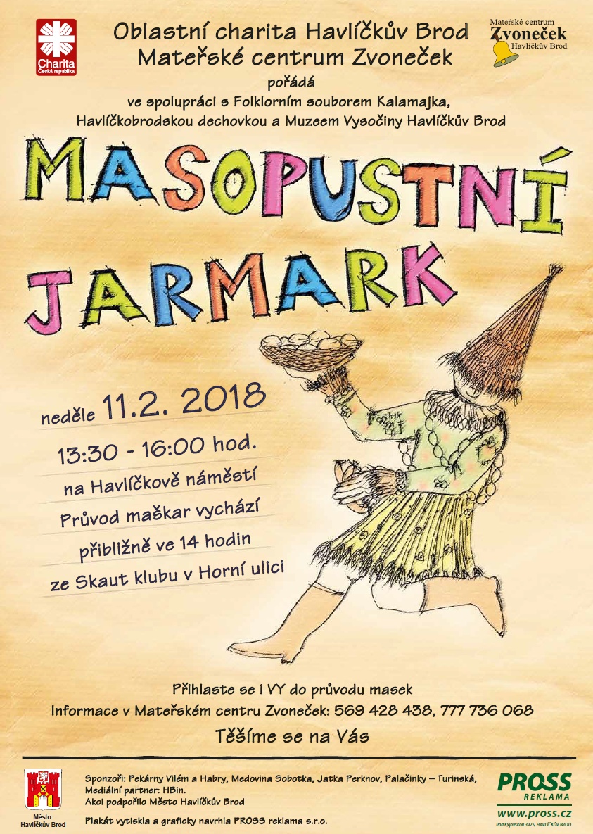 masopustni jarmark havlickuv brod plakat